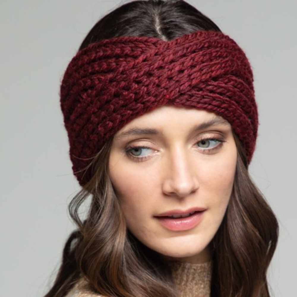 Chunky Winter Knit Headband- MIDNIGHT BLUE - Picture 11 of 11